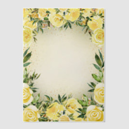 Gelbe Blumengrün Goldmedaille Glitzer Vellum Weddi