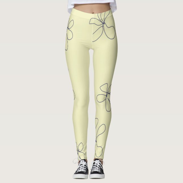 gelbe Blumenleggings Leggings (Vorderseite)