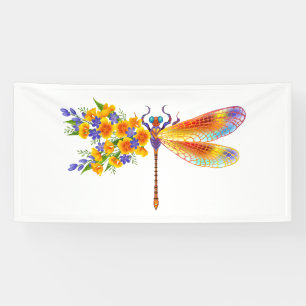 Gelbe Blumenlibelle Banner
