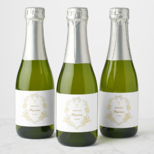 Gelbe Blumenrahmen-Bogen-Taufe Mini