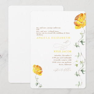 Gelbe Blüte Die zwei von uns gedrehte Hochzeit Save The Date