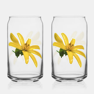 Gelbe Blüten Dosenglas