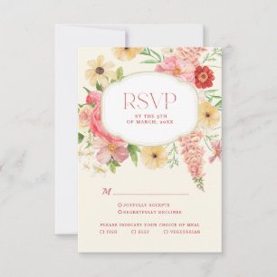 Gelbe Blütenbutter Hochzeitscode qr RSVP Karte