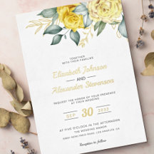 Gelbe Blütengrün romantische Hochzeit