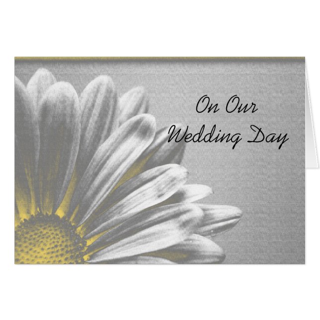 Gelbe Blütenpracht zeigt unseren Hochzeitstag (Vorderseite (Horizontal))