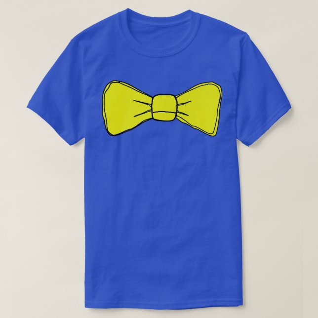 Gelbe Bow Krawatte T Shirt (Design vorne)
