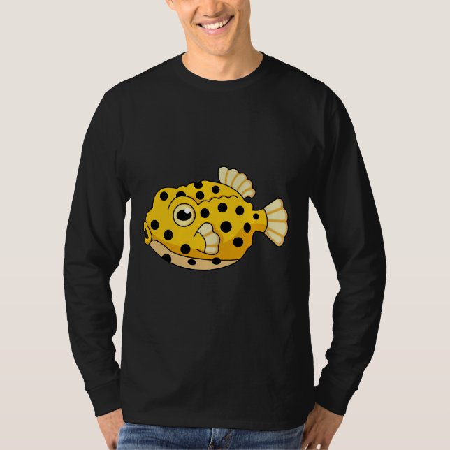 Gelbe Box Fisch T-Shirt (Vorderseite)