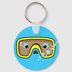 Gelbe Brille Schlüsselanhänger