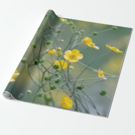 Gelbe Butterblume-Blumen Geschenkpapier