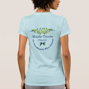 Gelbe Buttercups und blaue Iris T-Shirt