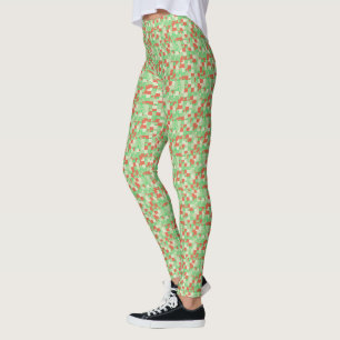 Gelbe Camouflage, gequetscht, orange grün und sehr Leggings