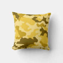 Gelbe Camouflage Kissen
