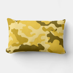 Gelbe Camouflage Lumbar Kissen