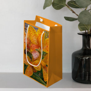 Gelbe Canna-Lilie mit roten Tupfen Floral Kleine Geschenktüte