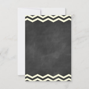 Gelbe Chevronen auf Chalkboard-UAWG RSVP Karte