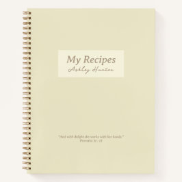 Gelbe Christliche Sprichwörter 31:3 Verse Rezept B Notizbuch