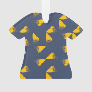 Gelbe, coole, einzigartige, trendige Dreiecke Ornament
