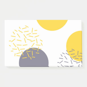 Gelbe, coole, moderne, trendy geometrische Kunst Post-it Klebezettel