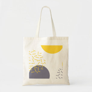 Gelbe, coole, moderne, trendy geometrische Kunst Tragetasche