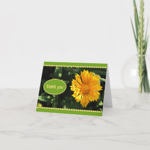 Gelbe Coreopsis-Blumen-Dankeskarte Dankeskarte