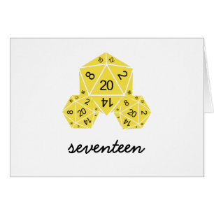 Gelbe D20-Würfel-Tischnummer