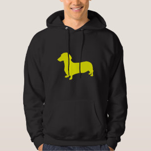 Gelbe Dackel Silhouette Hoodie