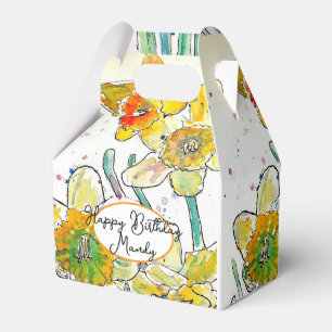 Gelbe Daffodien Blume Geburtstagsfrauen Geschenkschachtel