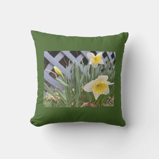 Gelbe Daffodien Kissen (Vorderseite)
