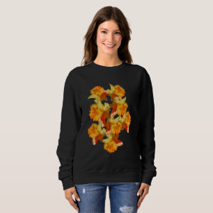 Gelbe Daffodil-Blume gestrichen Sweatshirt