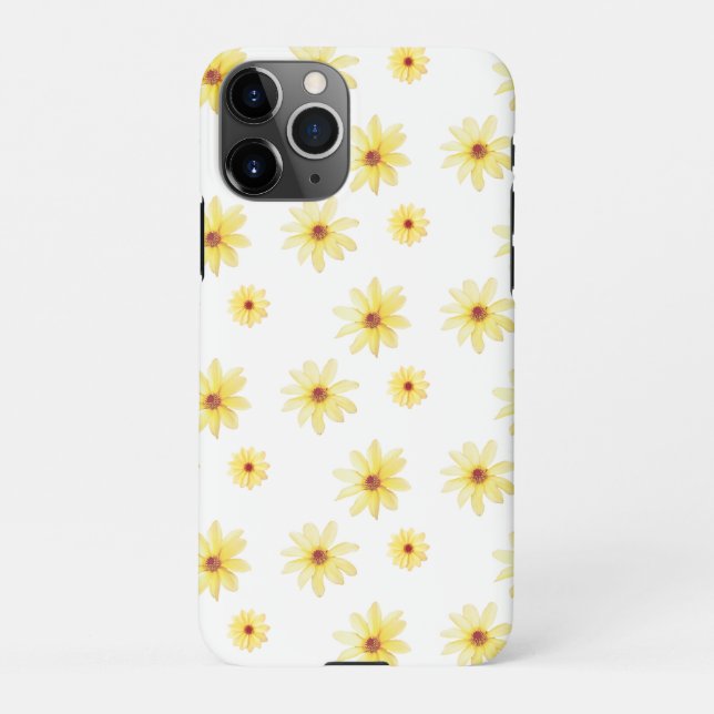 Gelbe Dahlische Blume iPhone Hülle (Rückseite)