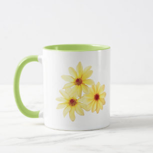 Gelbe Dahlische Blume Tasse