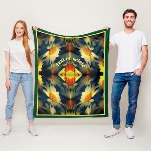 Gelbe Daisy-Blume Abstrakt Personalisiert Fleecedecke