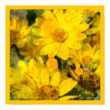 Gelbe Daisy-Blume Aquarellfarben