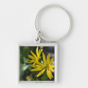 Gelbe Daisy-Blume Blumennatur Fotografie Schlüsselanhänger