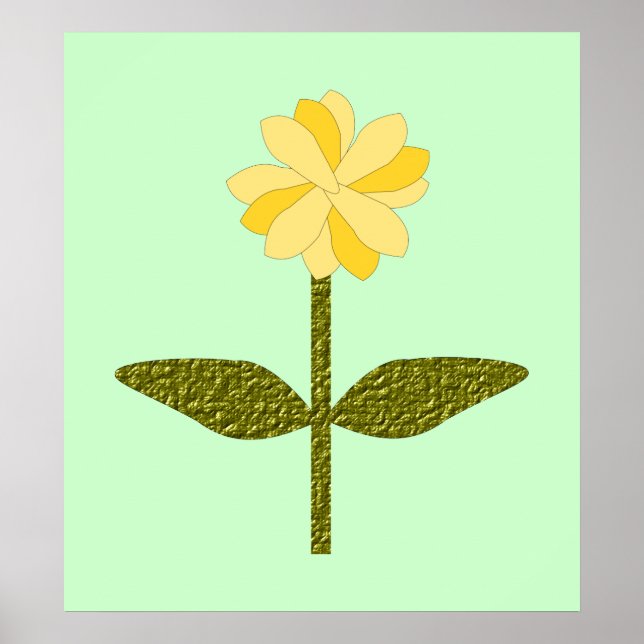 Gelbe Daisy-Blume Poster (Vorne)
