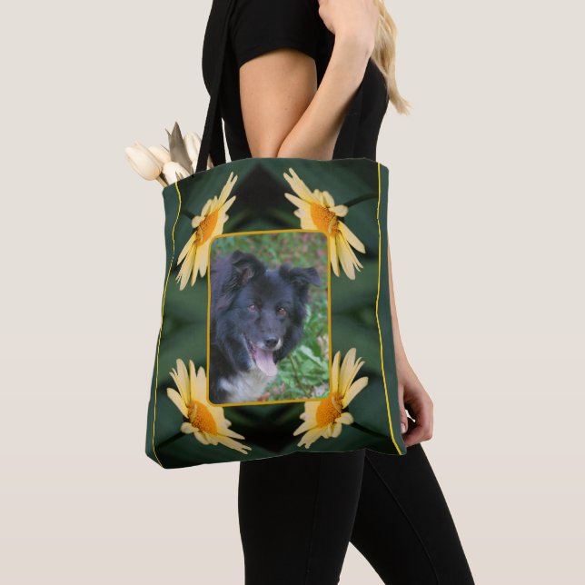 Gelbe Daisy-Blume-Rahmen erstellen Sie Ihr eigenes Tasche (Von Nahem)