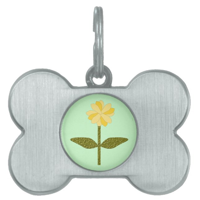Gelbe Daisy-Blume Tiermarke (Vorderseite)