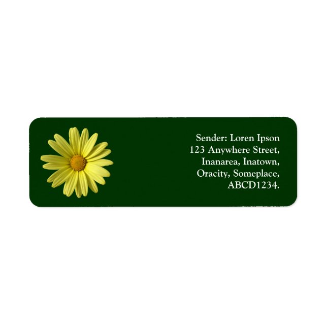 Gelbe Daisy - Dunkelgrün (Vorne)