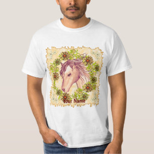 Gelbe Daisy Pferd T-Shirt