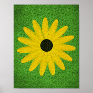 Gelbe Daisy Textured Effect Poster