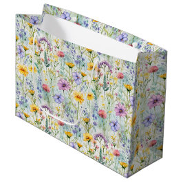 Gelbe Daisy-Wildblume Blumenmuster Große Geschenktüte