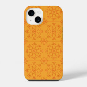 Gelbe dekorative Mandala-Kunst geometrisches Muste iPhone 14 Hülle