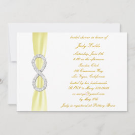 Gelbe Diamant Unendlichkeit Brautdusche Einladung