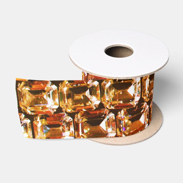 Gelbe Diamanten Gelbe Edelsteine Satinband (Spule)
