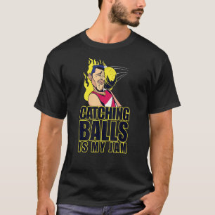 Gelbe Dodgeball Fingerhallen ist mein Team Pl T-Shirt