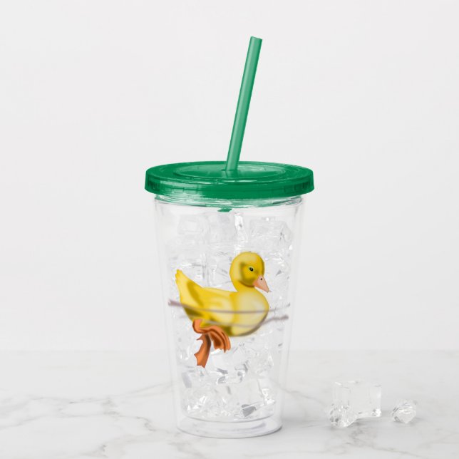 Gelbe Dusche Acrylic Tumbler Acryltrinkbecher (Rückseite Ice)