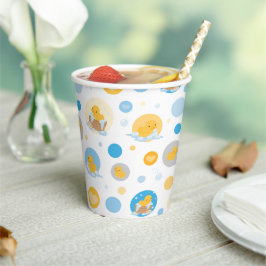 Gelbe Dusche Bath Gemusterter Papiercup Pappbecher