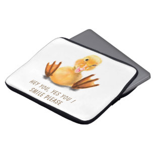 Gelbe Dusche Playful Laptop Sleeve Lächeln Cartoon