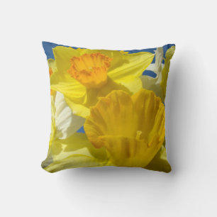 Gelbe düstere BlumenSpri-Kissen-Designer Kissen