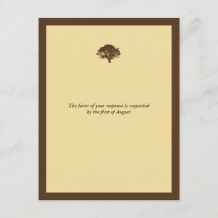 Gelbe Eiche Hochzeitszittel UAWG Response Card RSVP Karte